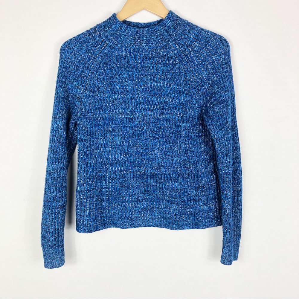 Banana Republic Ribbed Mock Neck Knit Sweater | Blue | Size XSmall